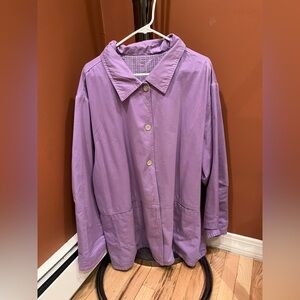 Oversized Purple Shirt Jacket